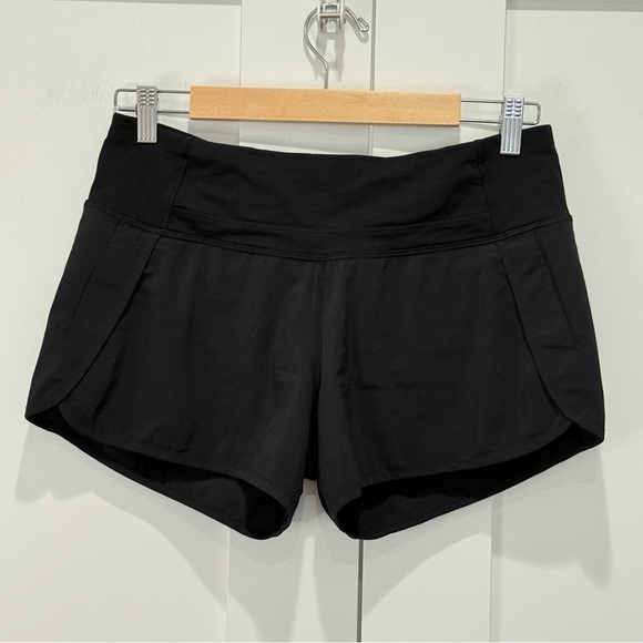 Lululemon Run Times Short 4-way Stretch 4" Black Size 6 Jogging Active Sporty - Picture 6 of 12